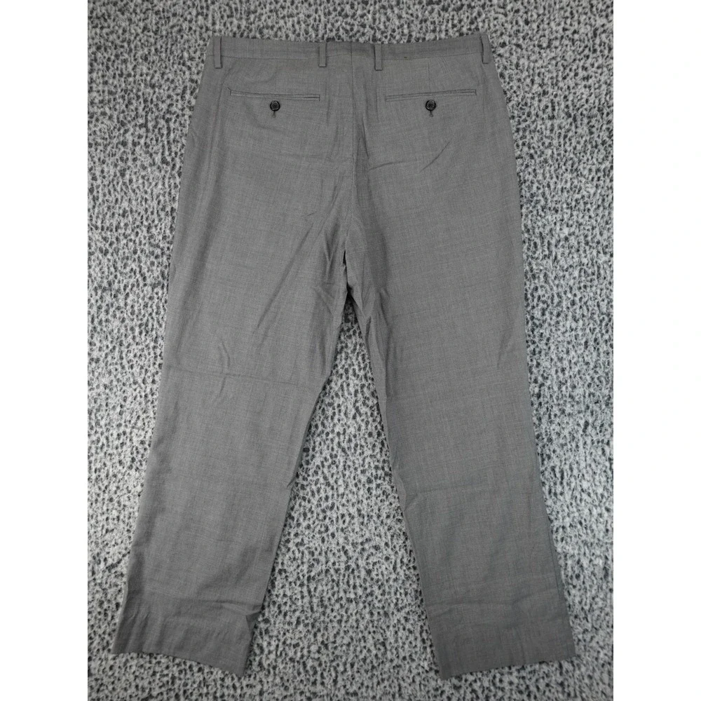 Banana Republic Dress Pants Mens 34x30 Grey Excellent Tollegno Italian Wool Slim